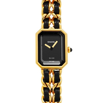 シャネル プルミエール M H0001 ブラック レディース 時計 【中古】【wristwatch】