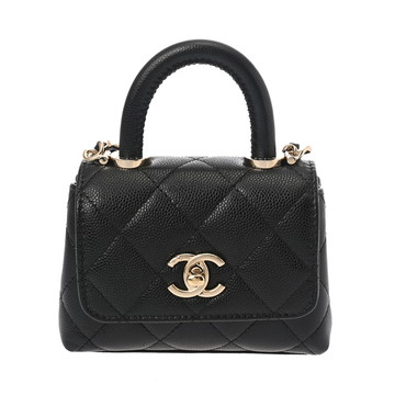 シャネル マトラッセ チェーンクラッチ ブラック AP4244 グレインドカーフスキン レディース バッグ 【中古】【bag】