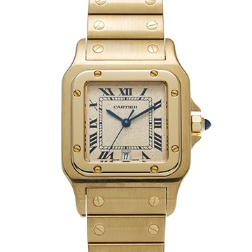 カルティエ サントス　ガルベ 887901 ホワイト ユニセックス 時計 【中古】【wristwatch】