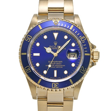 ロレックス サブマリーナ デイト 16618LB ブルー メンズ 時計 【中古】【wristwatch】