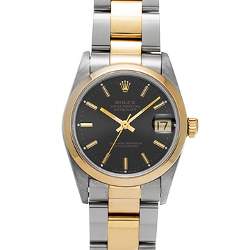 ロレックス デイトジャスト 68243 ブラック ユニセックス 時計 【中古】【wristwatch】