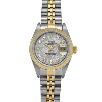 ロレックス レディ デイトジャスト 26 79173G メテオライト/ダイヤモンド レディース 時計 【中古】【wristwatch】
