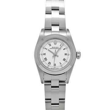 ロレックス オイスターパーペチュアル 76080 ホワイト レディース 時計 【中古】【wristwatch】