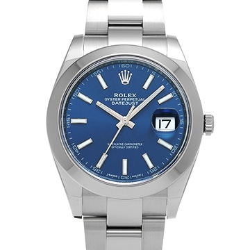 ロレックス デイトジャスト 41 126300 ブライトブルー メンズ 時計 【中古】【wristwatch】