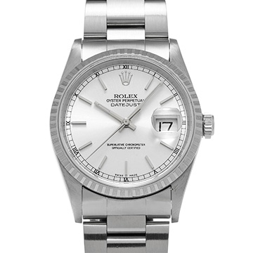 ロレックス デイトジャスト 16220 シルバー メンズ 時計 【中古】【wristwatch】