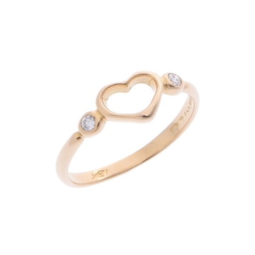 ティファニー オープンハート リング 2PD K18イエローゴールド YG レディース ジュエリー 【中古】【jewelry】