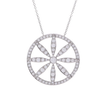 ティファニー フラワーサークル ネックレス シルバー Pt950プラチナ レディース ジュエリー 【中古】【jewelry】