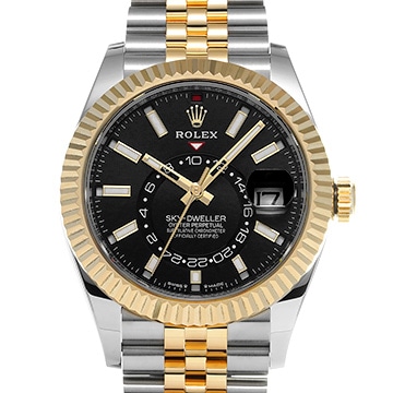 ロレックス スカイドゥエラー 336933 ブライトブラック メンズ 時計 【中古】【wristwatch】