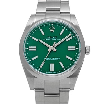 ロレックス オイスターパーペチュアル 41 124300 グリーン メンズ 時計 【新品】【wristwatch】