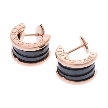 ブルガリ B.ZERO1ピアス ゴールド K18ピンクゴールド PG/ブラックセラミック レディース ジュエリー 【中古】【jewelry】