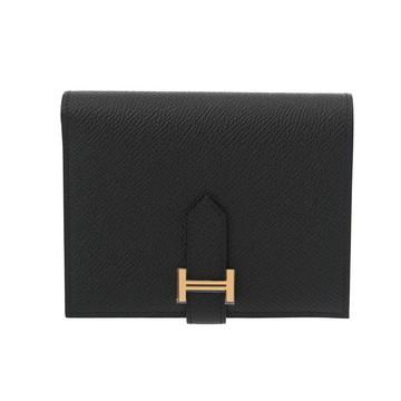 エルメス ベアン コンパクト ブラック ヴォーエプソン ユニセックス 財布 【未使用】【purse】