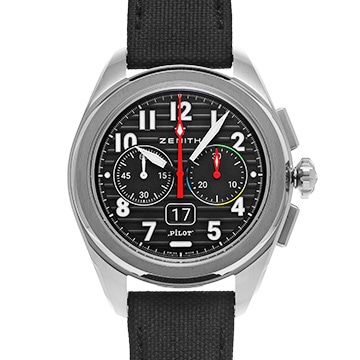 ゼニス パイロット ビッグデイト フライバック 03.4000.3652/21.I001 ブラック メンズ 時計 【中古】【wristwatch】