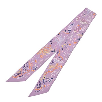 エルメス ツイリー ISORA DI PRIMAVERA パープル 063755S シルク100％ レディース 【中古】【other】