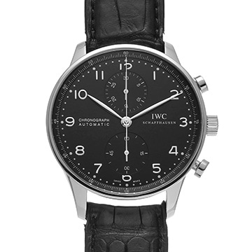 IWC ポルトギーゼ クロノグラフ IW371447 ブラック メンズ 時計 【中古】【wristwatch】