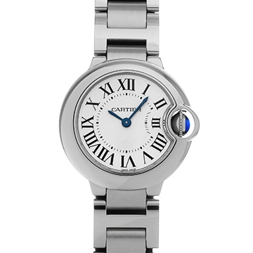 カルティエ バロンブルー ドゥ カルティエ 28mm W69010Z4 シルバー レディース 時計 【中古】【wristwatch】