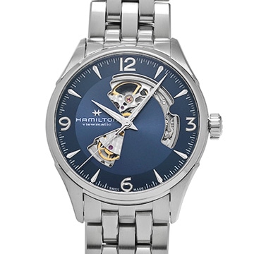 ハミルトン ジャズマスター オープンハート H327050 ブルー メンズ 時計 【中古】【wristwatch】