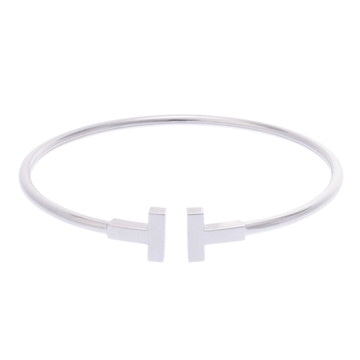 ティファニー Tワイヤーバングル シルバー K18ホワイトゴールド WG レディース ジュエリー 【中古】【jewelry】
