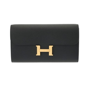 エルメス コンスタンス ロング トゥーゴー ブラック ヴォーエプソン レディース 財布 【中古】【purse】