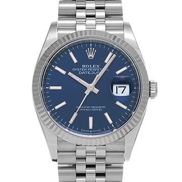 ロレックス デイトジャスト 36 126234 ブライトブルー メンズ 時計 【中古】【wristwatch】