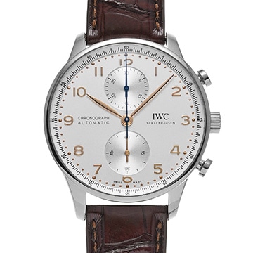 IWC ポルトギーゼ クロノグラフ IW371604 シルバー メンズ 時計 【中古】【wristwatch】