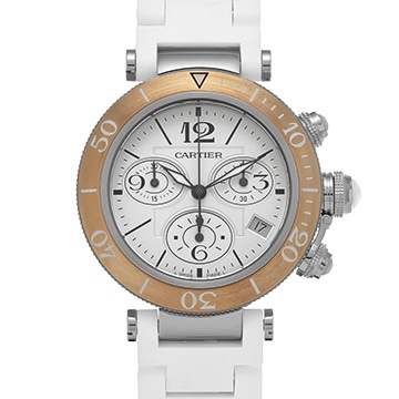 カルティエ パシャ シータイマー クロノグラフ W3140004 シルバー ユニセックス 時計 【中古】【wristwatch】