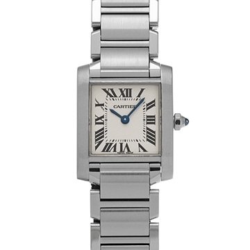 カルティエ タンクフランセーズ SM W51008Q3 シルバー レディース 時計 【中古】【wristwatch】