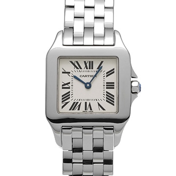カルティエ サントス ドゥモワゼル LM W25065Z5 シルバー ユニセックス 時計 【中古】【wristwatch】