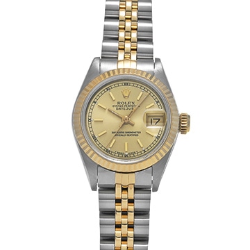 ロレックス デイトジャスト 69173 シャンパン レディース 時計 【中古】【wristwatch】