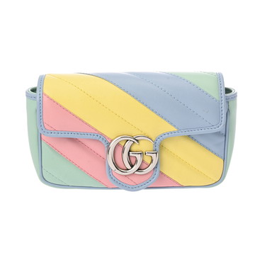 グッチ GGマーモント スーパーミニバッグ マルチカラー 476433 キルティングレザー レディース バッグ 【中古】【bag】