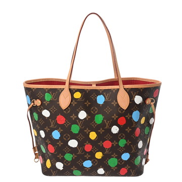 ルイ ヴィトン モノグラムペインティッドドット LV×YK ネヴァーフル MM ブラウン M46381 レザー レディース バッグ 【中古】【bag】