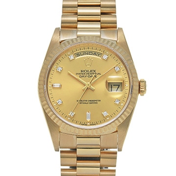 ロレックス デイデイト 18238A シャンパン/ダイヤモンド メンズ 時計 【中古】【wristwatch】