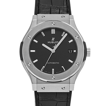 ウブロ クラシックフュージョン チタニウム 511.NX.1171.LR マットブラック メンズ 時計 【中古】【wristwatch】