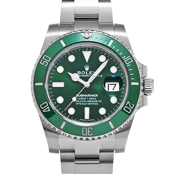 ロレックス サブマリーナ デイト 116610LV グリーン メンズ 時計 【中古】【wristwatch】