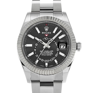 ロレックス スカイドゥエラー 326934 ブライトブラック メンズ 時計 【中古】【wristwatch】