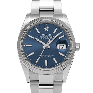 ロレックス デイトジャスト 36 126234 ブライトブルー メンズ 時計 【中古】【wristwatch】