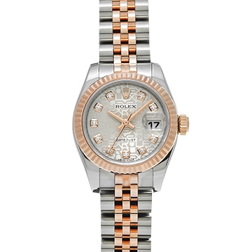 ロレックス デイトジャスト 179171G シルバーコンピュータ/ダイヤモンド レディース 時計 【中古】【wristwatch】