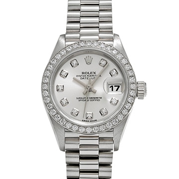 ロレックス デイトジャスト 69136G シルバー/ダイヤモンド レディース 時計 【中古】【wristwatch】