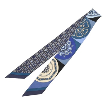 エルメス ツイリー L’EFFET KALEIDOSCOPE ブルー系/マルチカラー 063800S シルク100％ レディース 【新品】【other】