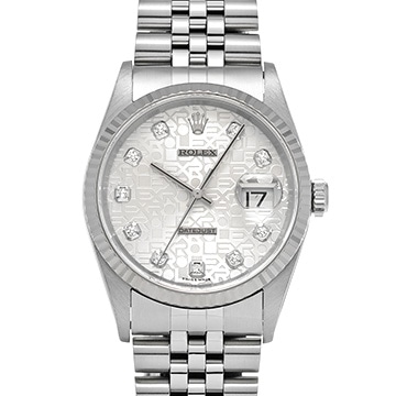 ロレックス デイトジャスト 16234G シルバーコンピュータ/ダイヤモンド メンズ 時計 【中古】【wristwatch】