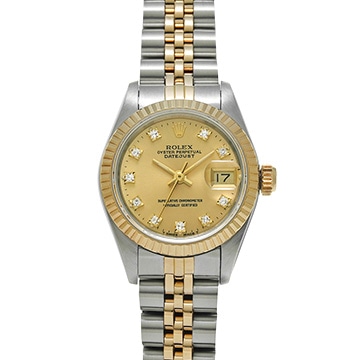 ロレックス デイトジャスト 69173G シャンパン/ダイヤモンド レディース 時計 【中古】【wristwatch】