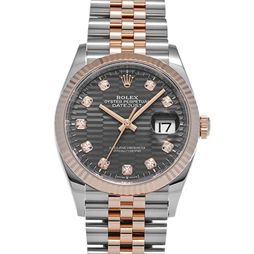 ロレックス デイトジャスト 36 126231G スレート フルーテッドモチーフ/ダイヤモンド メンズ 時計 【中古】【wristwatch】
