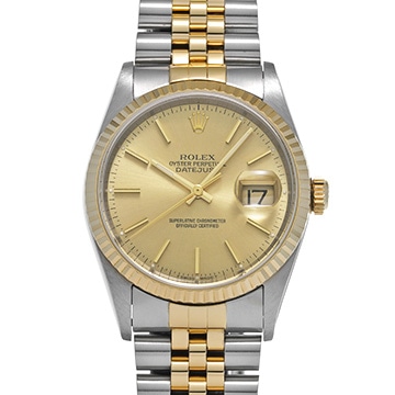 ロレックス デイトジャスト 16233 シャンパン メンズ 時計 【中古】【wristwatch】