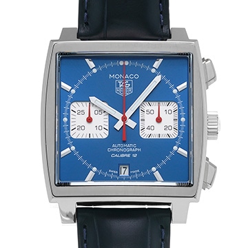 タグ ホイヤー モナコ キャリバー12 クロノグラフ CAW2111.FC6183 ブルー/シルバー メンズ 時計 【中古】【wristwatch】