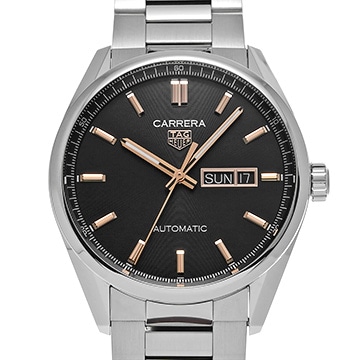 タグ ホイヤー カレラ キャリバー5 デイデイト WBN2013.BA0640 ブラック メンズ 時計 【中古】【wristwatch】