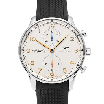 IWC ポルトギーゼ クロノグラフ IW371401 シルバー メンズ 時計 【中古】【wristwatch】