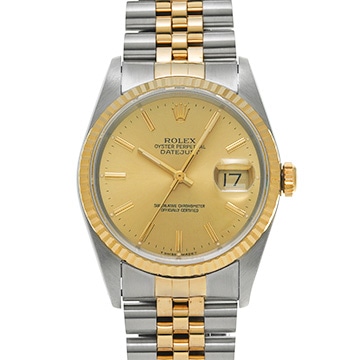 ロレックス デイトジャスト 16233 シャンパン メンズ 時計 【中古】【wristwatch】