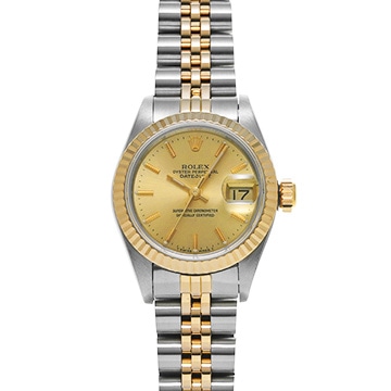 ロレックス デイトジャスト 69173 シャンパン レディース 時計 【中古】【wristwatch】