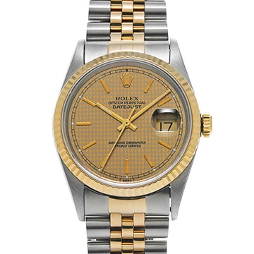ロレックス デイトジャスト 16233 シャンパンハウンズトゥース メンズ 時計 【中古】【wristwatch】