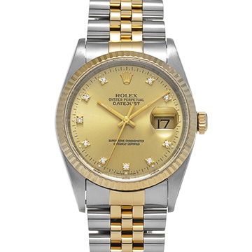 ロレックス デイトジャスト 16233G シャンパン/ダイヤモンド メンズ 時計 【中古】【wristwatch】