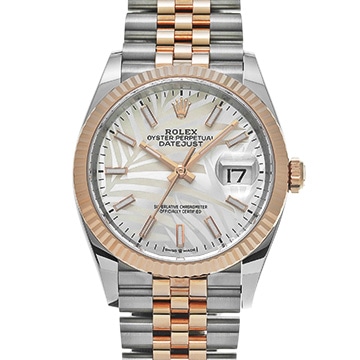 ロレックス デイトジャスト 36 126231 シルバー パームモチーフ メンズ 時計 【中古】【wristwatch】